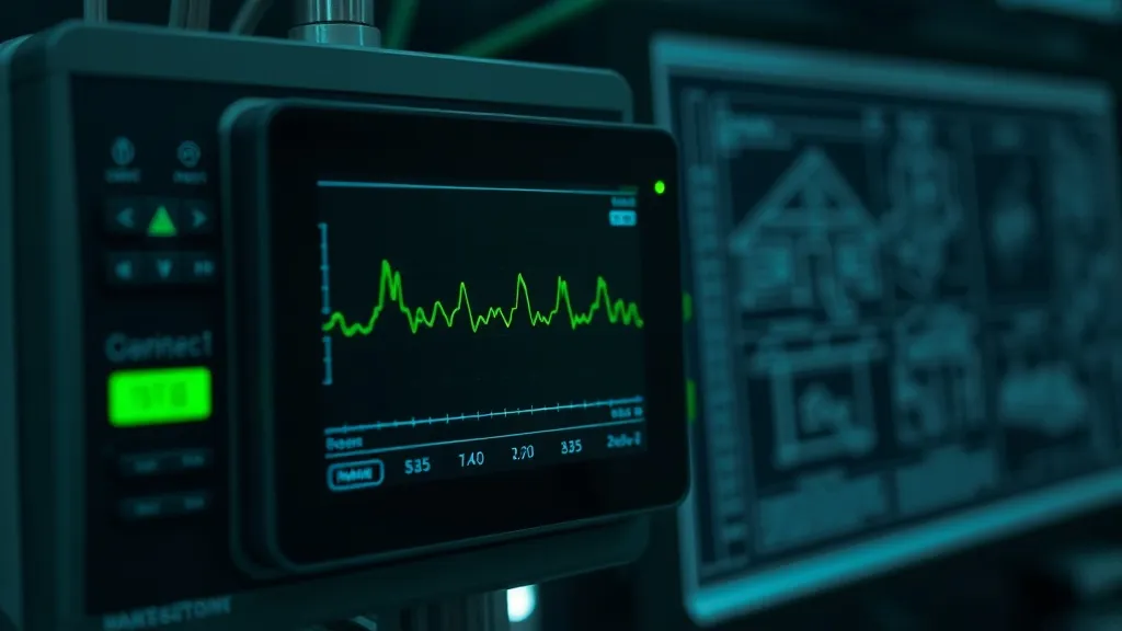 A technical close-up of a high-end medical monitoring device